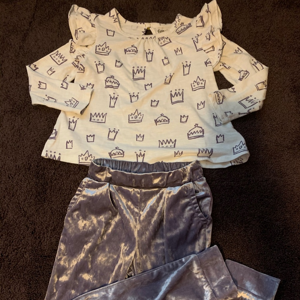 2pc velvet set - size 5